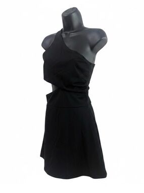 Berlook One Shoulder Cut Out Sports Dress Black Size S NWT